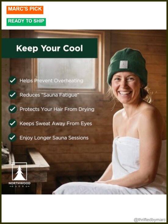 100% Merino Wool Sauna Beanie - Banya Hat Unisex One Size main image 6